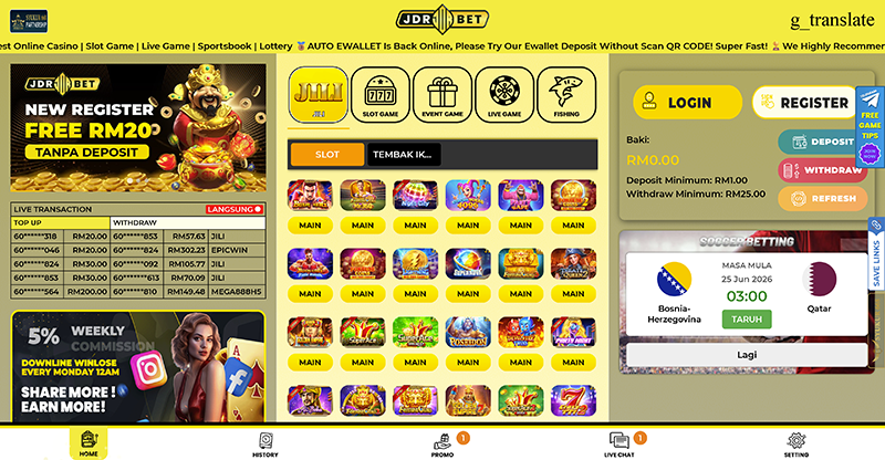 JDRBet Review Malaysia – Free Credit & Cara Daftar Lengkap